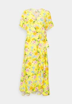 Yasbilly Midi Wrap Dress - Jurk - Lemon Zest -Yas 8601c3d831ee4379a0424ef0db67a2d4