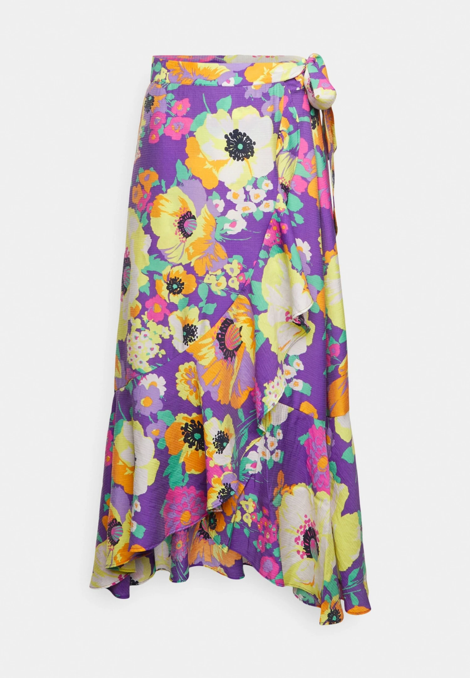 YAS Midi Wrap Skirt - A-Lijn Rok - Deep Lavender/Spectrum Print 7 YAS Midi Wrap Skirt - A-Lijn Rok - Deep Lavender/Spectrum Print - Afbeelding 5