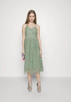 Yasliv Strap Midi Dress - Cocktailjurk - Green Milieu -Yas 86313230511f4f81ad5a1cc86cc69b60