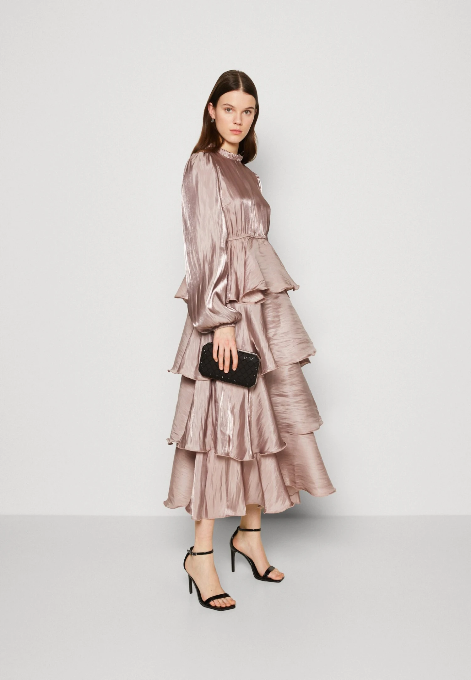 Yassana Long Layered Dress - Cocktailjurk - Adobe Rose 4 Yassana Long Layered Dress - Cocktailjurk - Adobe Rose - Afbeelding 2