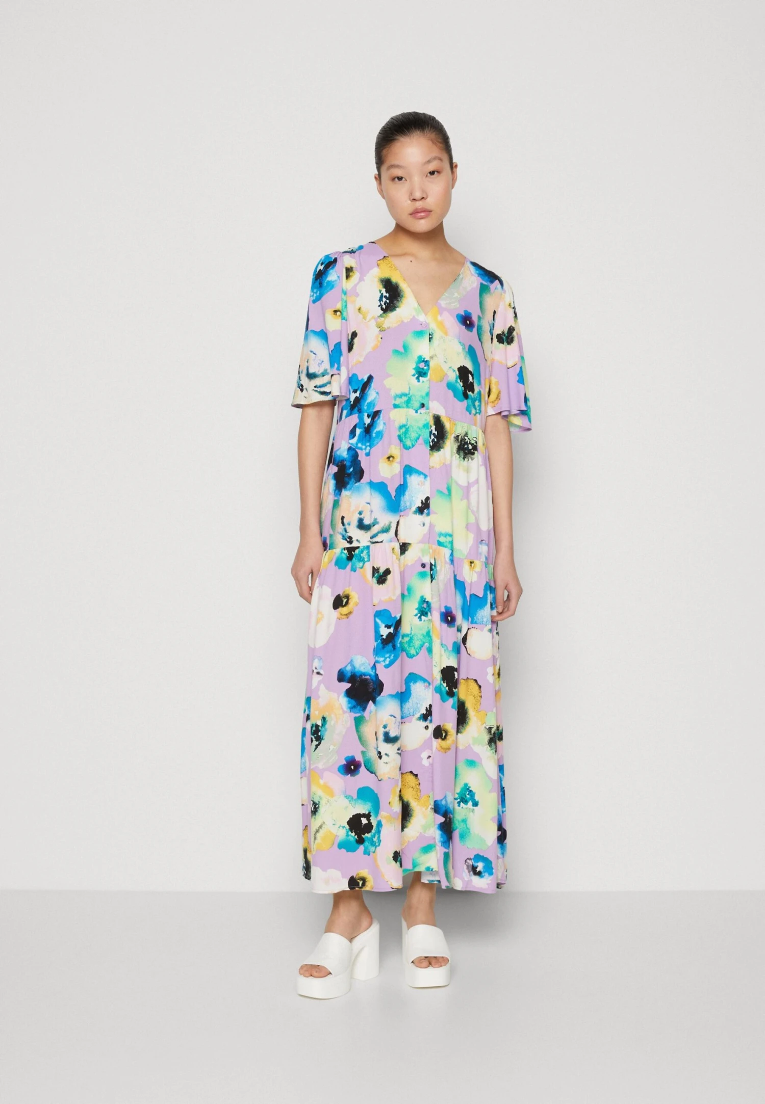 Yasmalou Long Shirt Dress - Maxi-Jurk - Sheet Lilac/Malou 3 Yasmalou Long Shirt Dress - Maxi-Jurk - Sheet Lilac/Malou