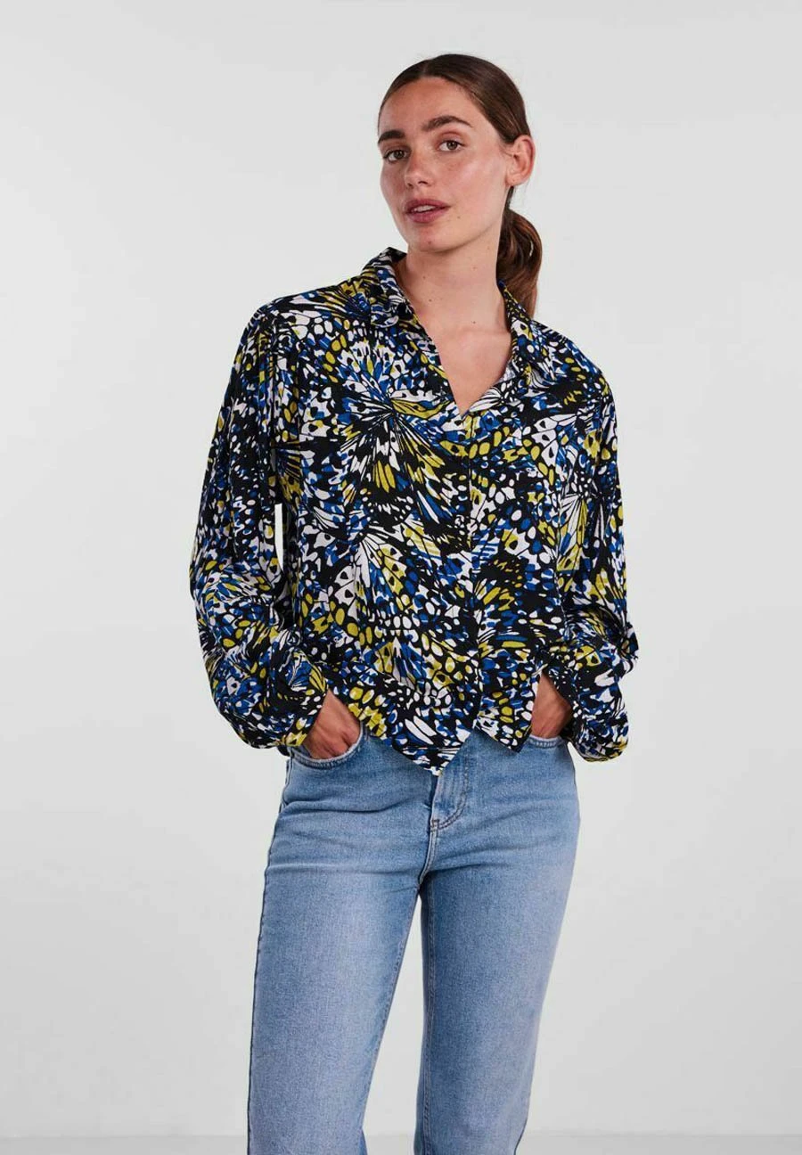 YAS Camofly - Overhemdblouse - Black 3 YAS Camofly - Overhemdblouse - Black