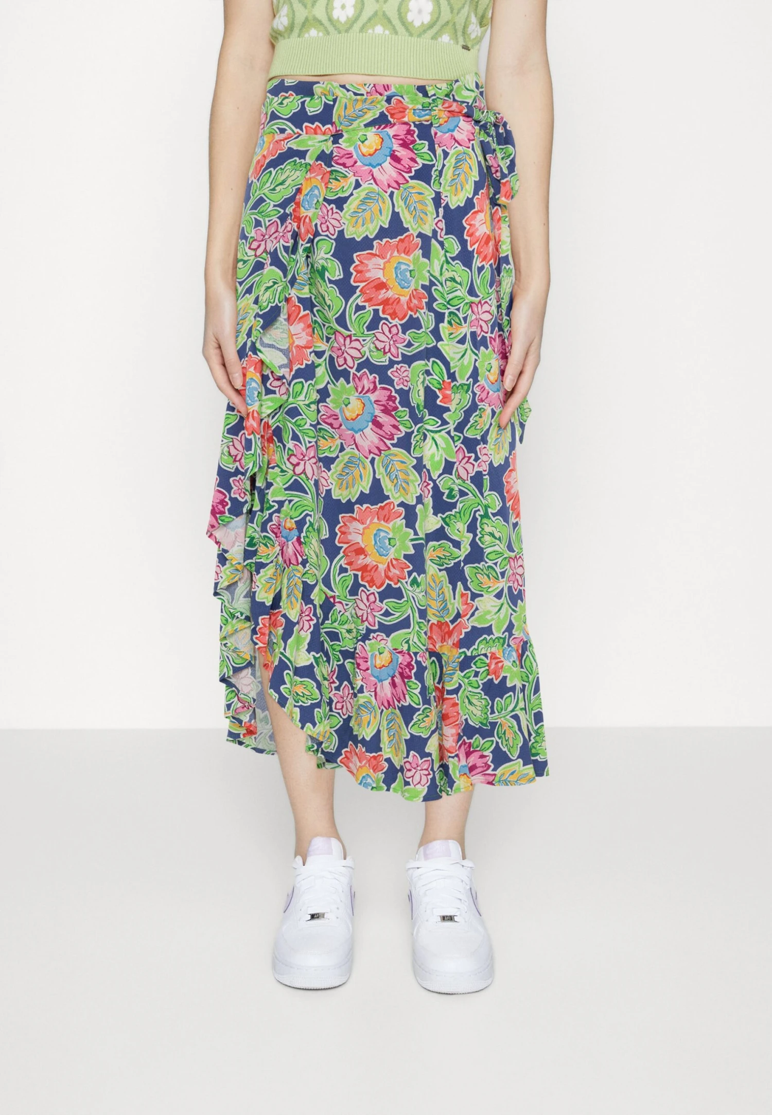 Yasindo Wrap Long Skirt - Wikkelrok - Deep Ultramarine/Indo 3 Yasindo Wrap Long Skirt - Wikkelrok - Deep Ultramarine/Indo