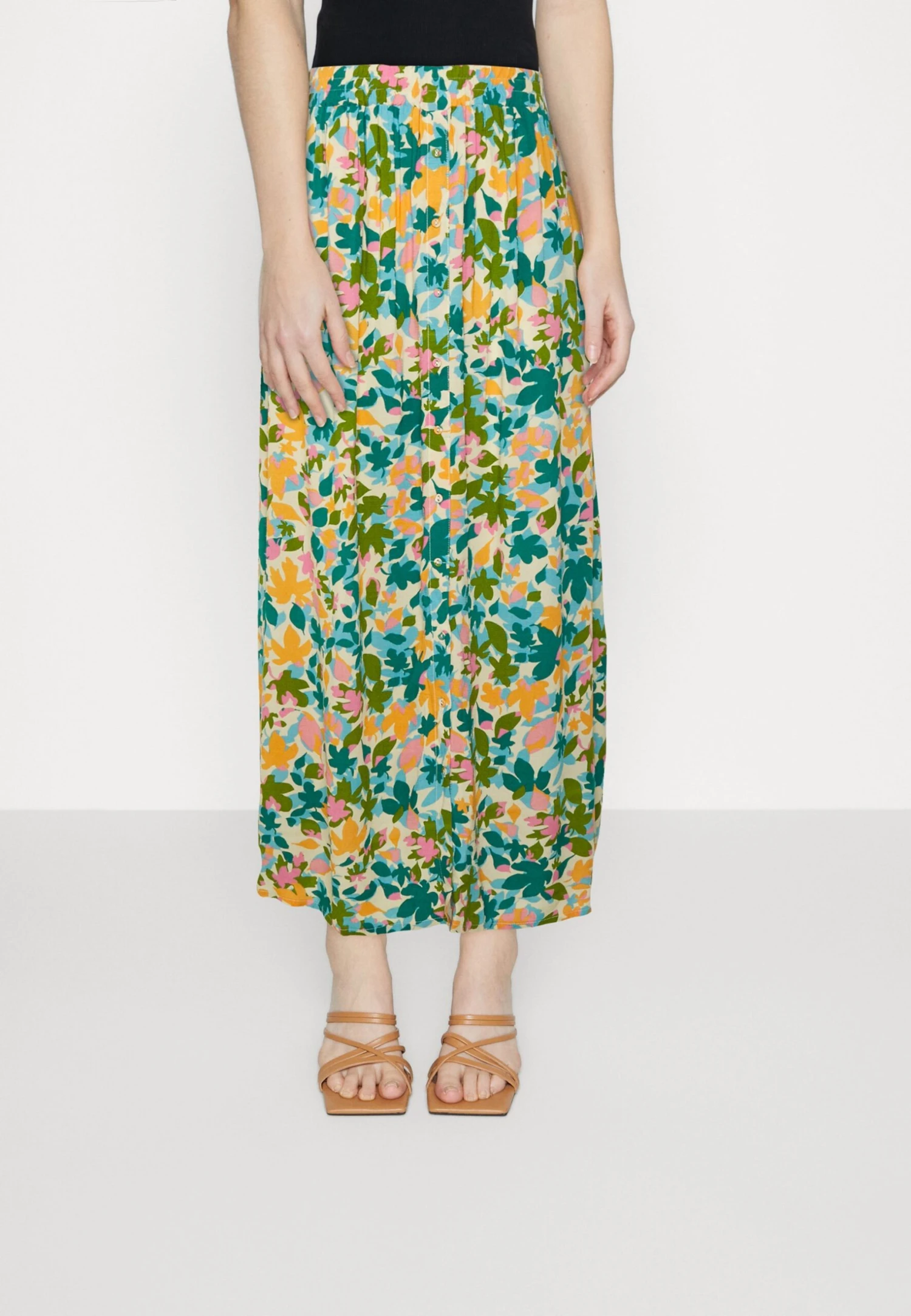 Yasleafa Ankle Skirt- Maxirok - Soft Pink 3 Yasleafa Ankle Skirt- Maxirok - Soft Pink