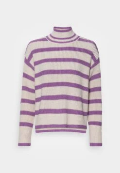 Yasstripey High Neck- Trui - African Violet/Eggnog -Yas 92abb001b62a489796e5b3bed005664e