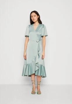 Yasthea Midi Wrap Dress - Cocktailjurk - Green Milieu