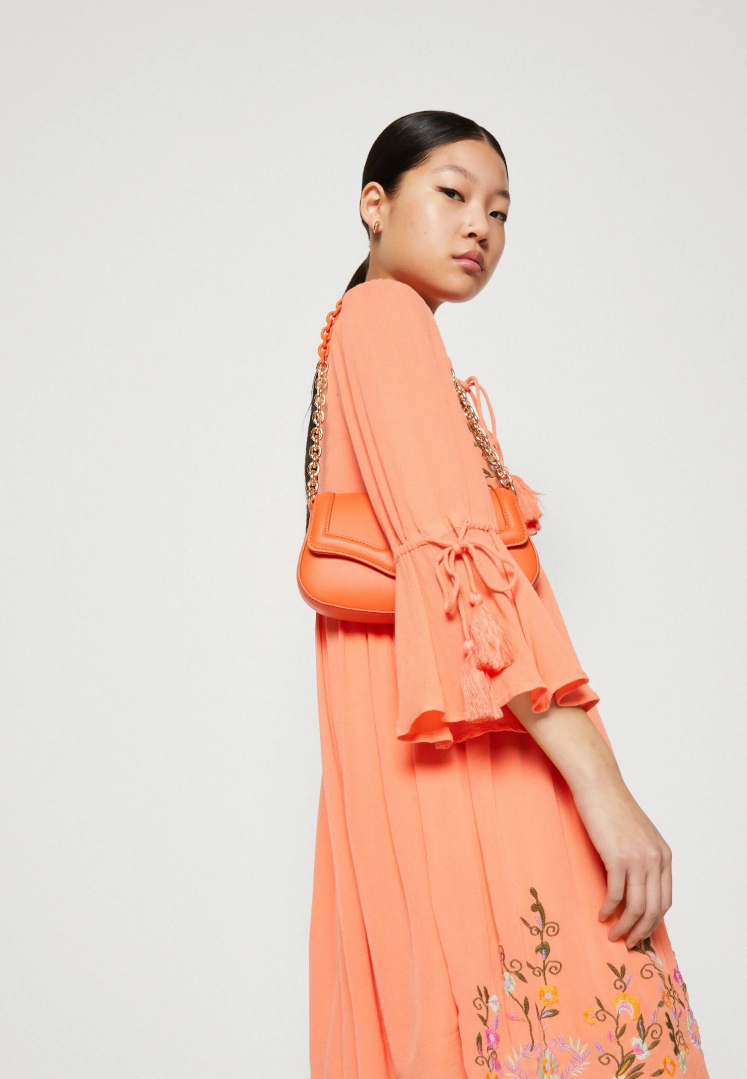 Yaschella 3/4 Tunic Dress - Jurk - Apricot 6 Yaschella 3/4 Tunic Dress - Jurk - Apricot - Afbeelding 4