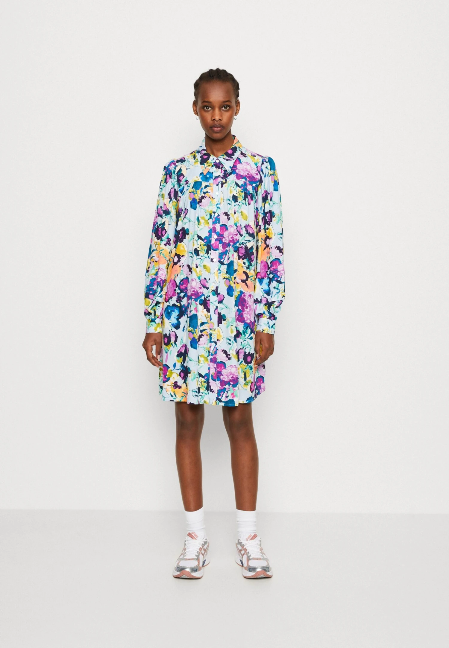 YAS Annina Shirt Dress- Blousejurk - Kentucky Blue 3 YAS Annina Shirt Dress- Blousejurk - Kentucky Blue