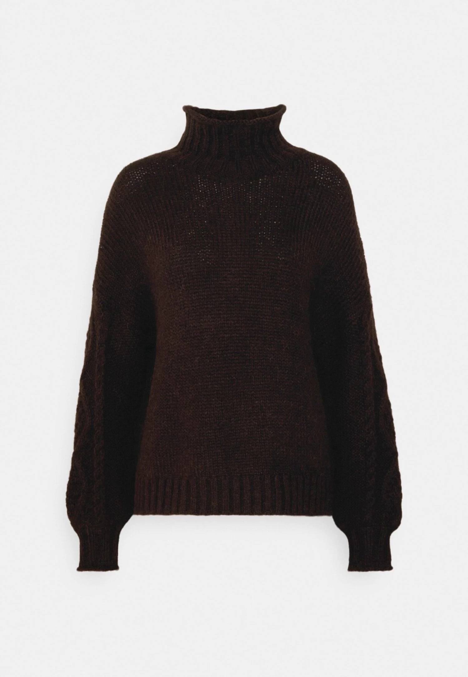 Yassiera Highneck Pullover - Trui - Seal Brown 7 Yassiera Highneck Pullover - Trui - Seal Brown - Afbeelding 5