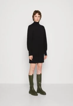 YAS Fonny Ls Roll Neck Noos - Gebreide Jurk - Black