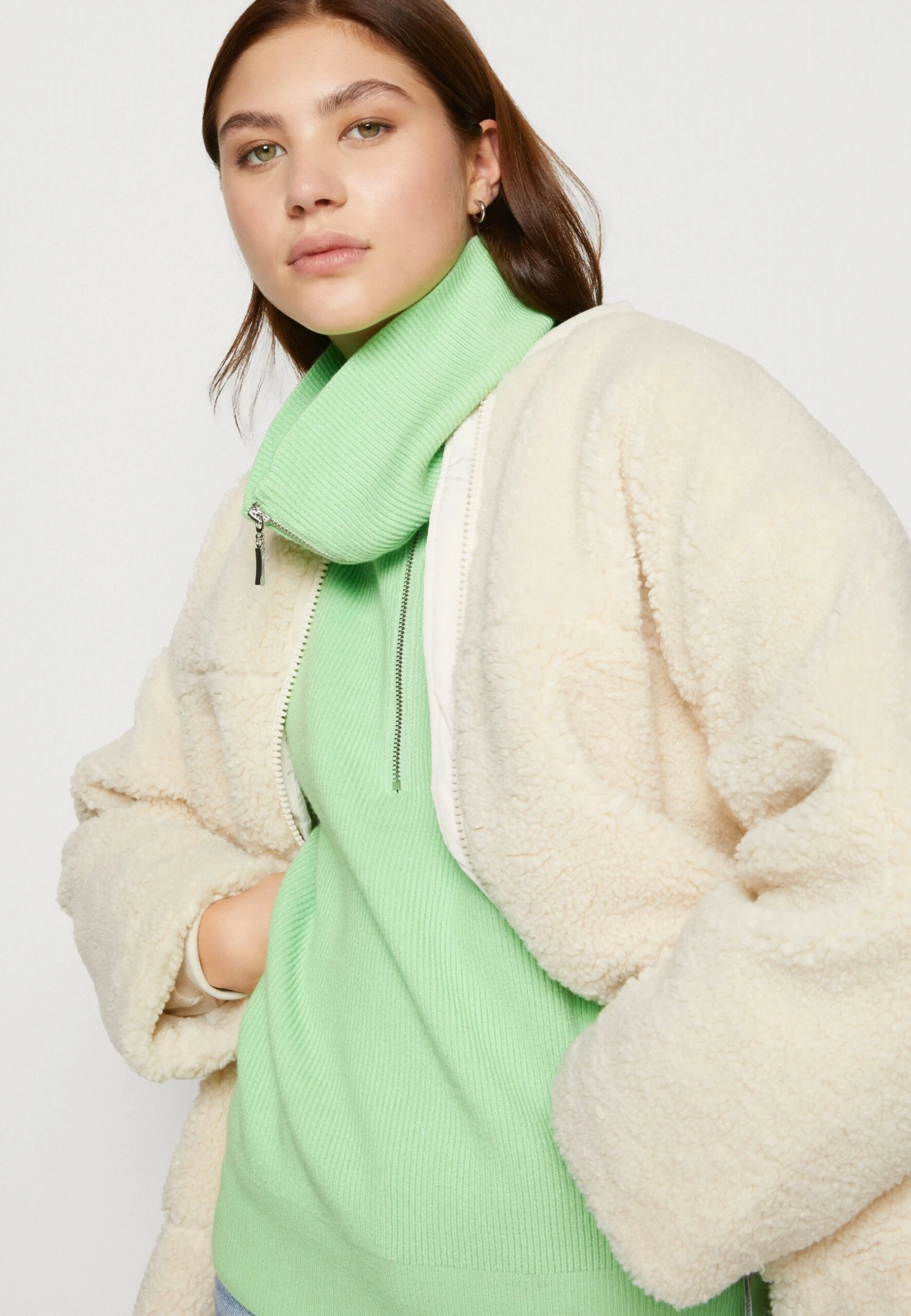 YAS Ls Zip Noos - Trui - Summer Green 6 YAS Ls Zip Noos - Trui - Summer Green - Afbeelding 4