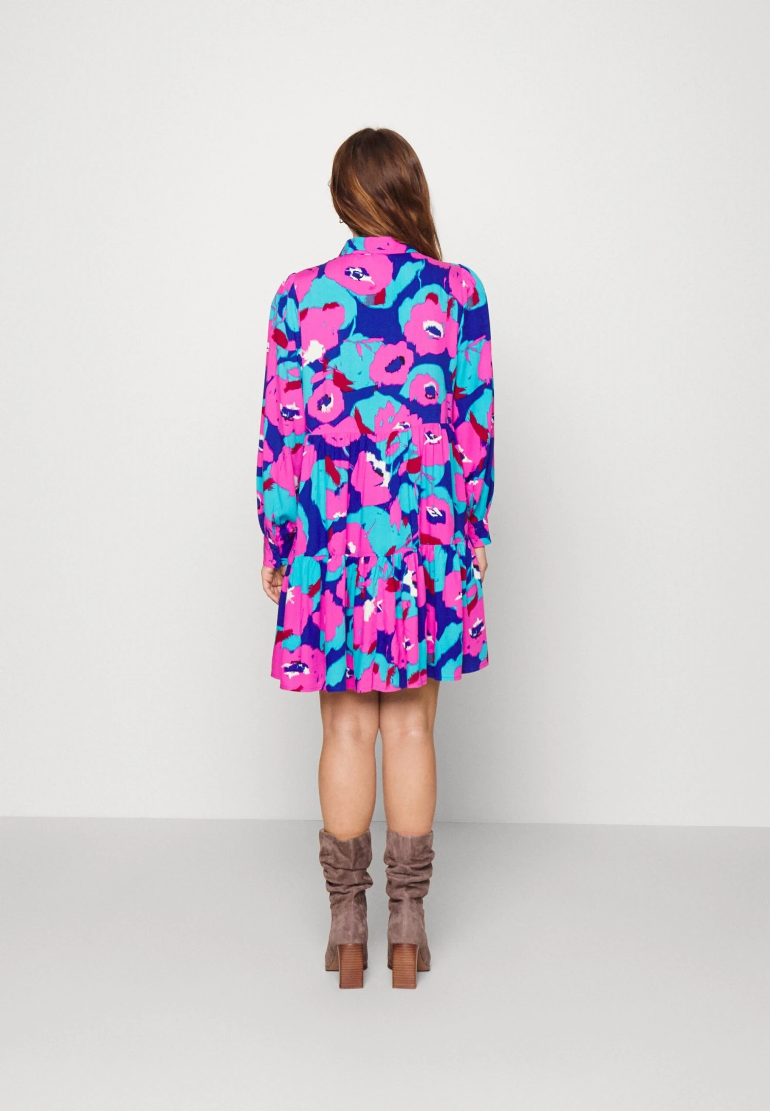 Yasflowerpow Dress - Jurk - Blue 5 Yasflowerpow Dress - Jurk - Blue - Afbeelding 3