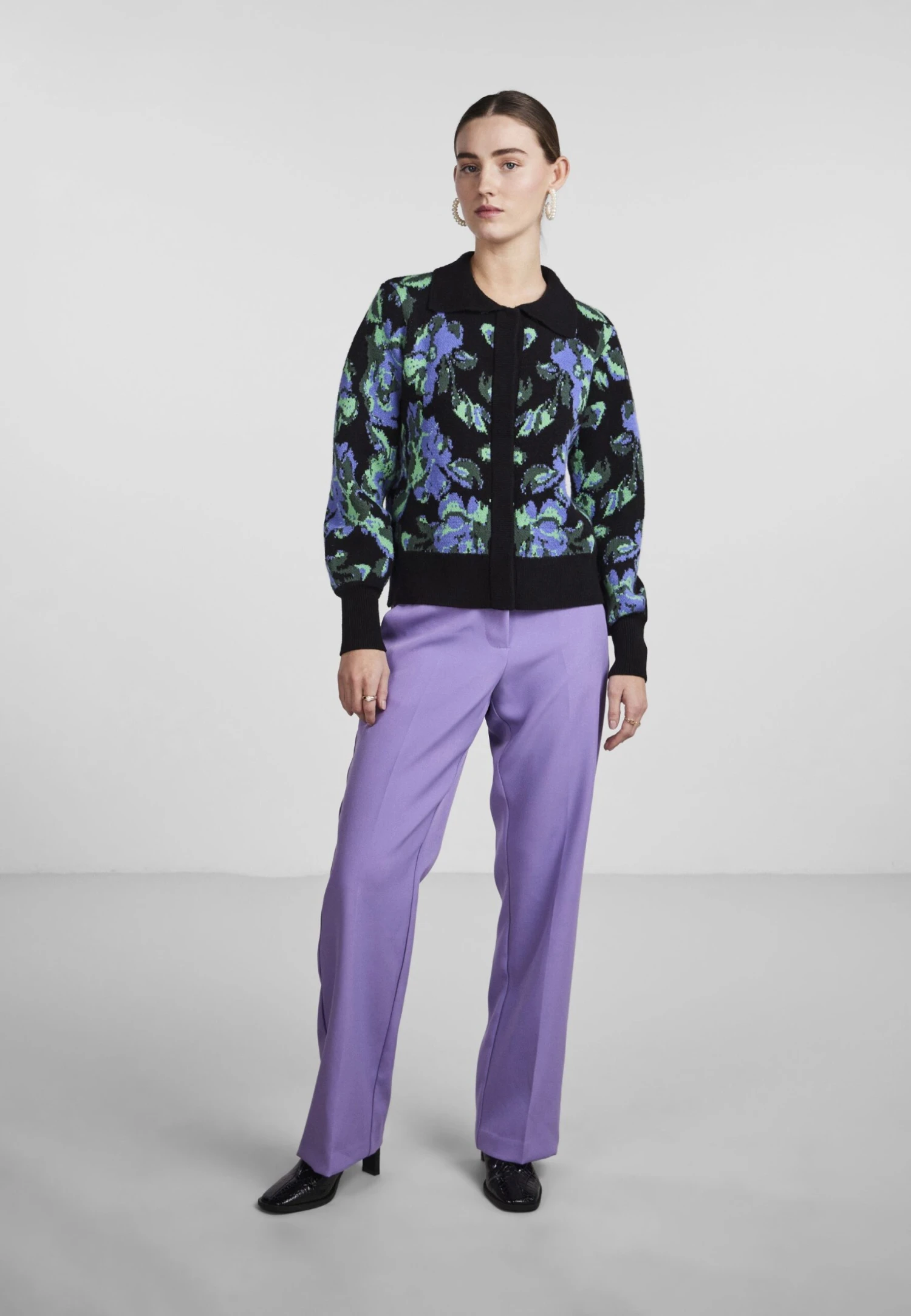 Yaslokira Longsleeve Cardigan- Vest - Black/Multi Colours 4 Yaslokira Longsleeve Cardigan- Vest - Black/Multi Colours - Afbeelding 2