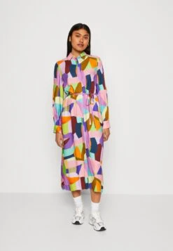 Yastamy Ls Midi Shirt Dress- Blousejurk - Iris Orchid