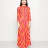 Yassavanna Long Shirt Dress- Maxi-Jurk - Orange Pepperstripes:Fuchsia Purple 1 Yassavanna Long Shirt Dress- Maxi-Jurk - Orange Pepperstripes:Fuchsia Purple -Yas b51597bcc70e4633a6bfd990c59c4fca