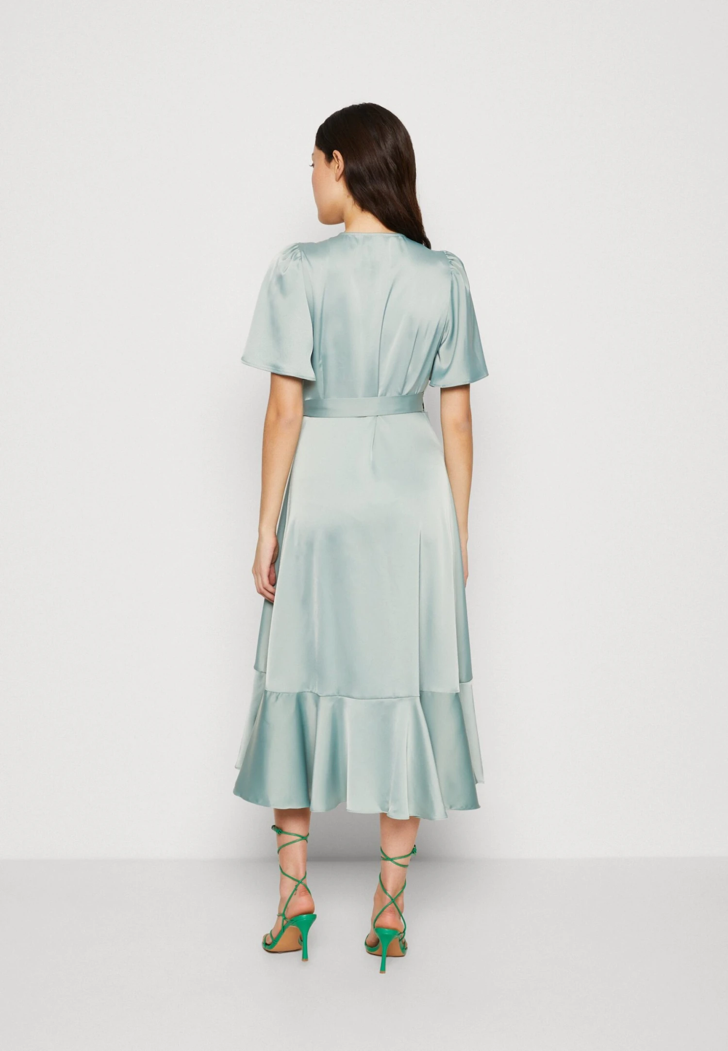 Yasthea Midi Wrap Dress - Cocktailjurk - Green Milieu 5 Yasthea Midi Wrap Dress - Cocktailjurk - Green Milieu - Afbeelding 3