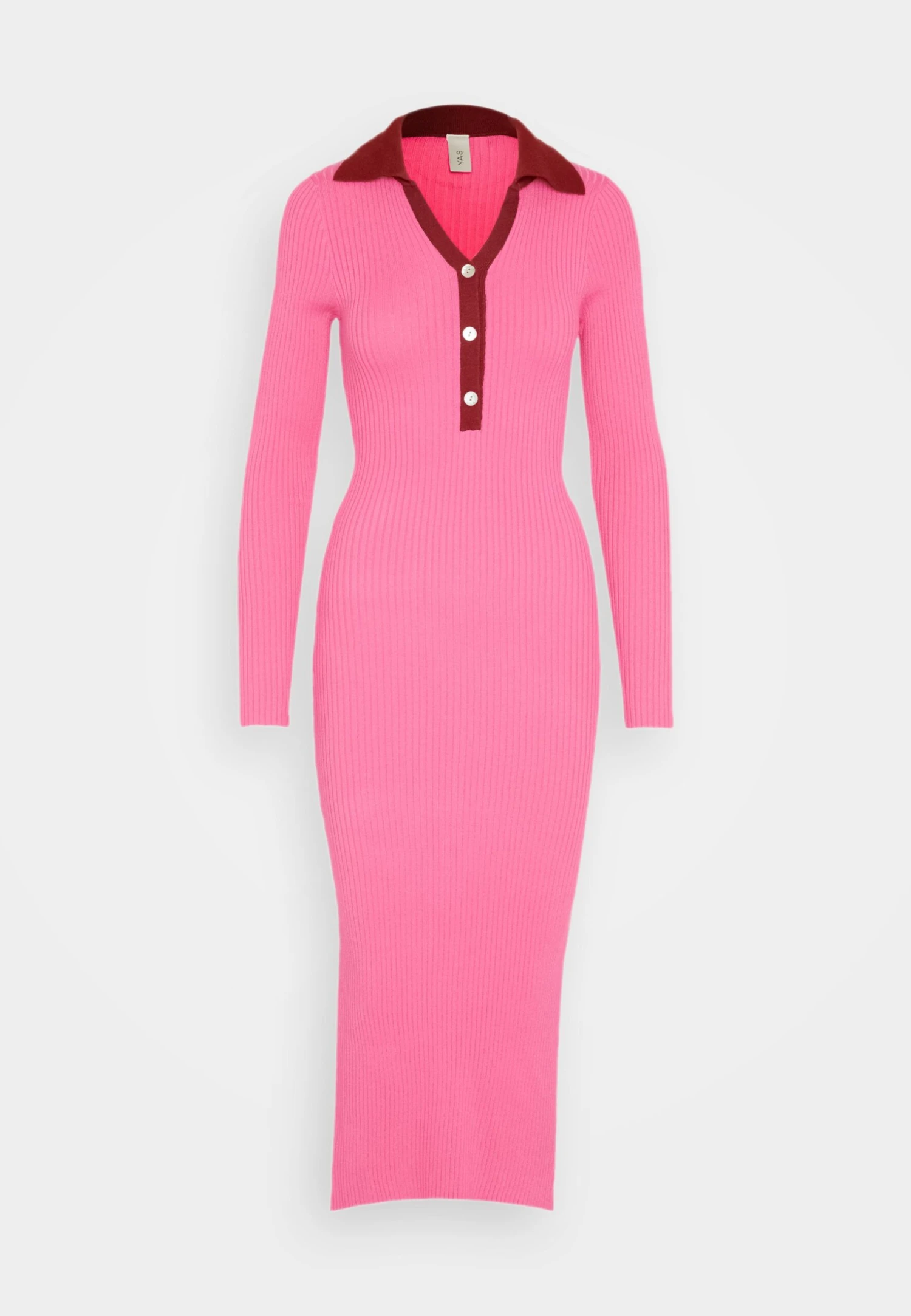 Yasminna Midi Dress - Gebreide Jurk - Phlox Pink 7 Yasminna Midi Dress - Gebreide Jurk - Phlox Pink - Afbeelding 5