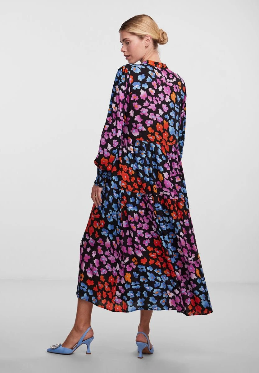 Yasalira Long Shirt Dress - Blousejurk - Blackaop Liro Print 5 Yasalira Long Shirt Dress - Blousejurk - Blackaop Liro Print - Afbeelding 3