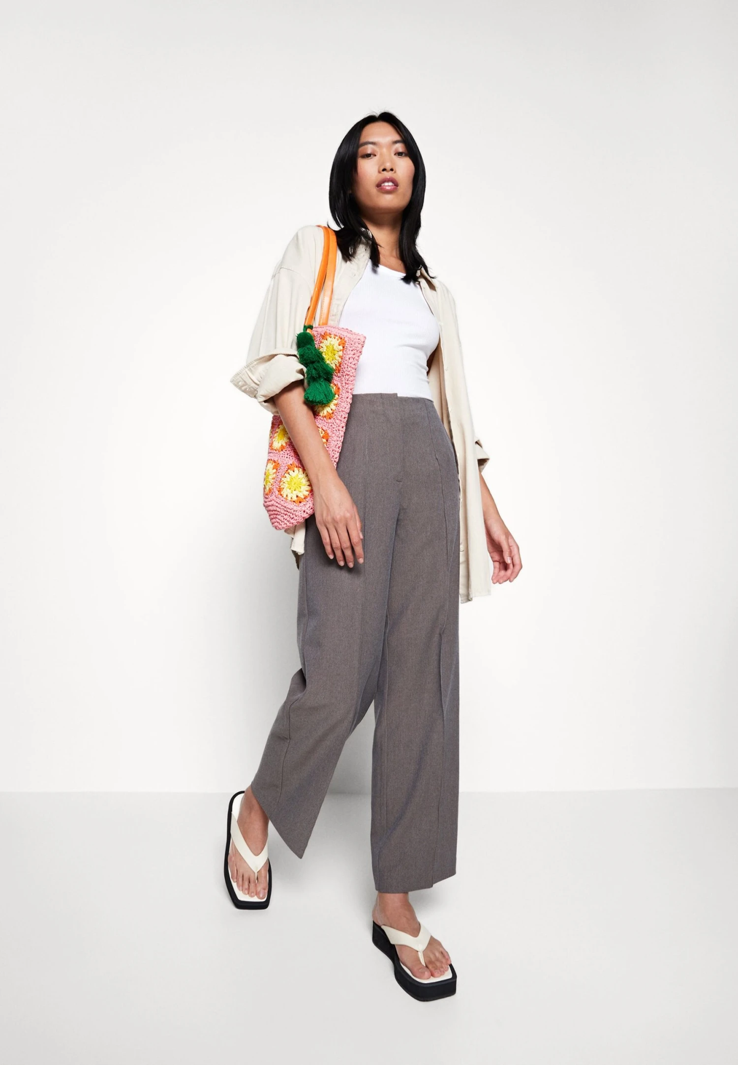 Yasreemaj Pant - Broek - Grey Melange 4 Yasreemaj Pant - Broek - Grey Melange - Afbeelding 2