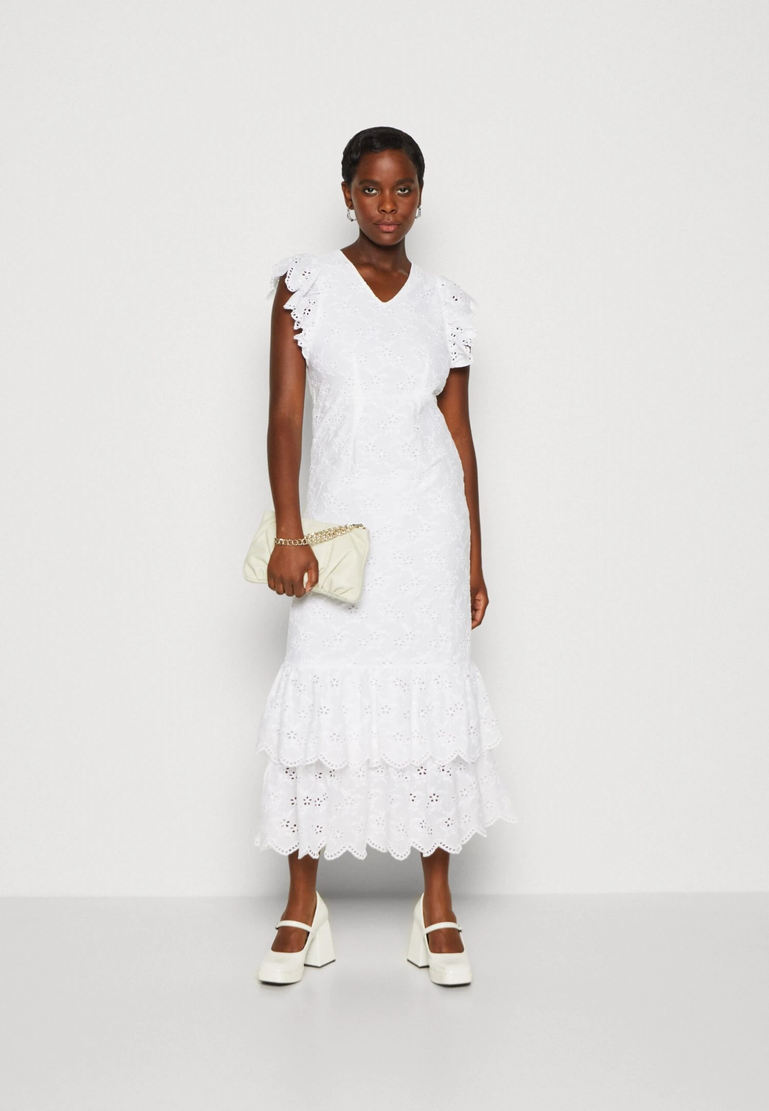 Yasjenna Frill Dress - Jurk - Star White 4 Yasjenna Frill Dress - Jurk - Star White - Afbeelding 2