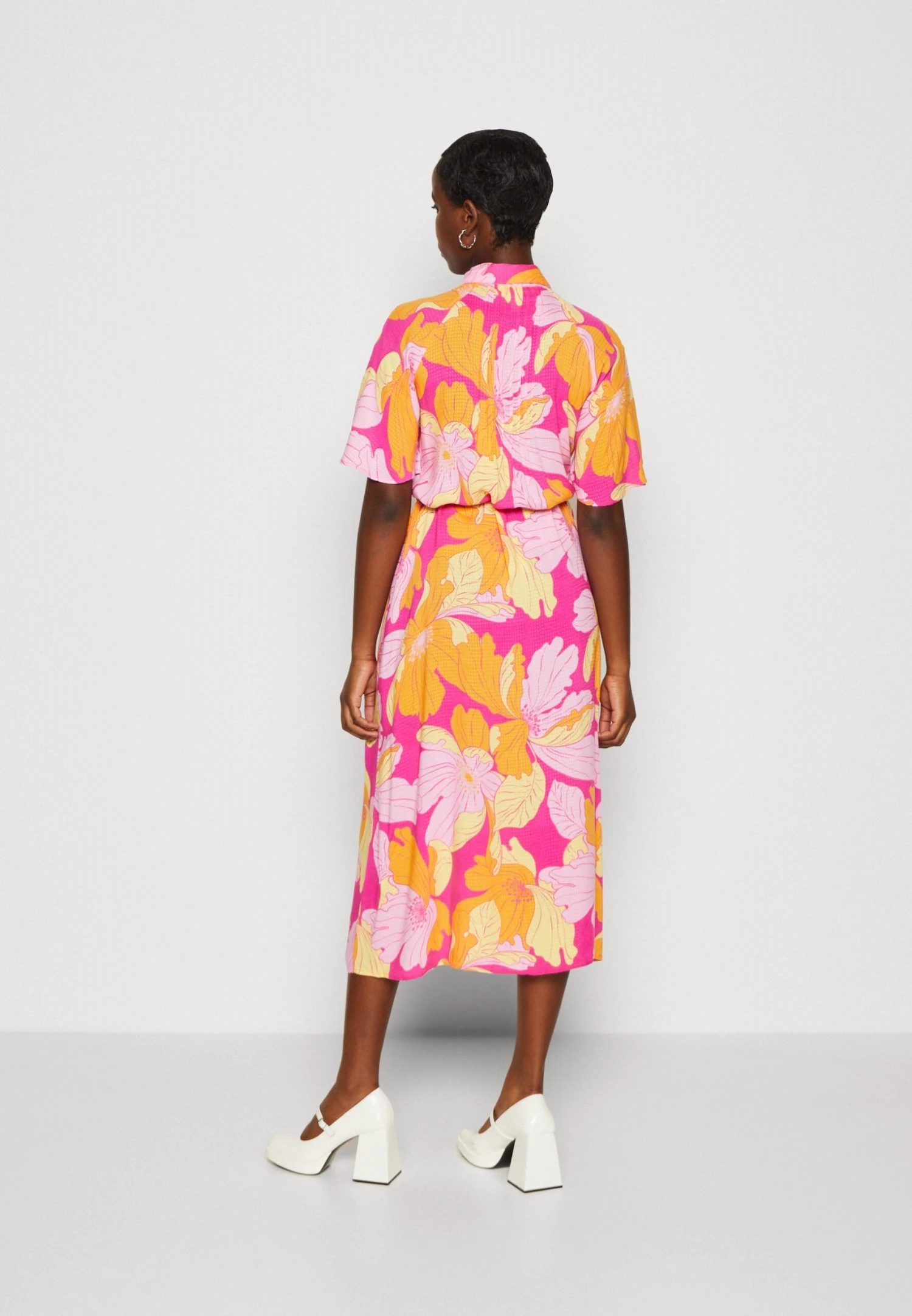 Yasfilippa Long Shirt Dress- Blousejurk - Fuchsia Purple 5 Yasfilippa Long Shirt Dress- Blousejurk - Fuchsia Purple - Afbeelding 3