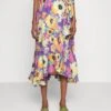 YAS Midi Wrap Skirt - A-Lijn Rok - Deep Lavender/Spectrum Print -Yas c5db9b4bbfdb4e4c972b7288972a6ef4