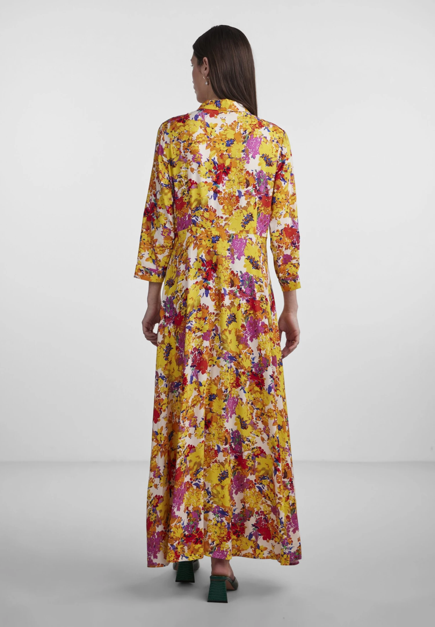 Yassavanna Long Shirt Dress - Maxi-Jurk - Birch 5 Yassavanna Long Shirt Dress - Maxi-Jurk - Birch - Afbeelding 3