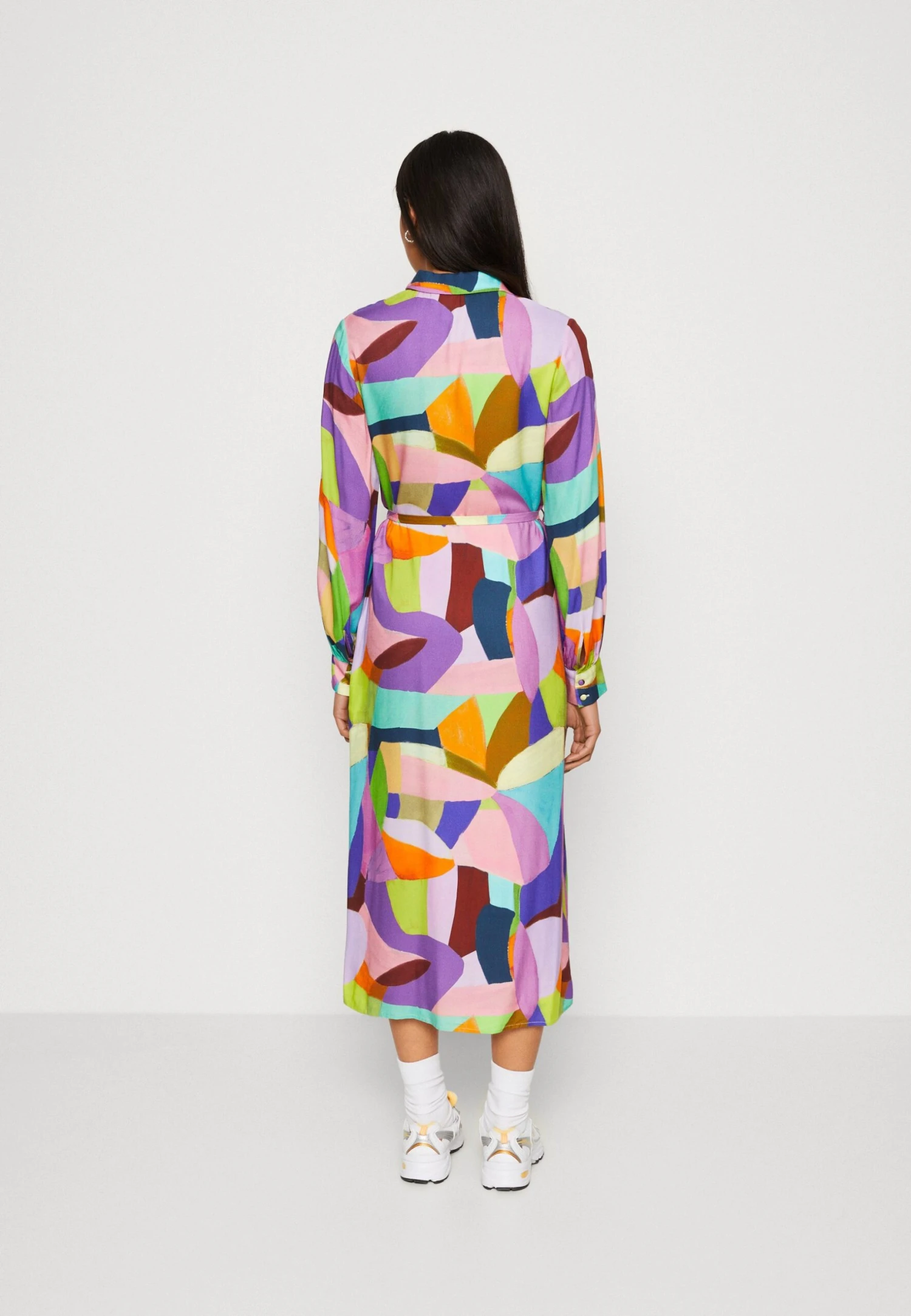 Yastamy Ls Midi Shirt Dress- Blousejurk - Iris Orchid 5 Yastamy Ls Midi Shirt Dress- Blousejurk - Iris Orchid - Afbeelding 3