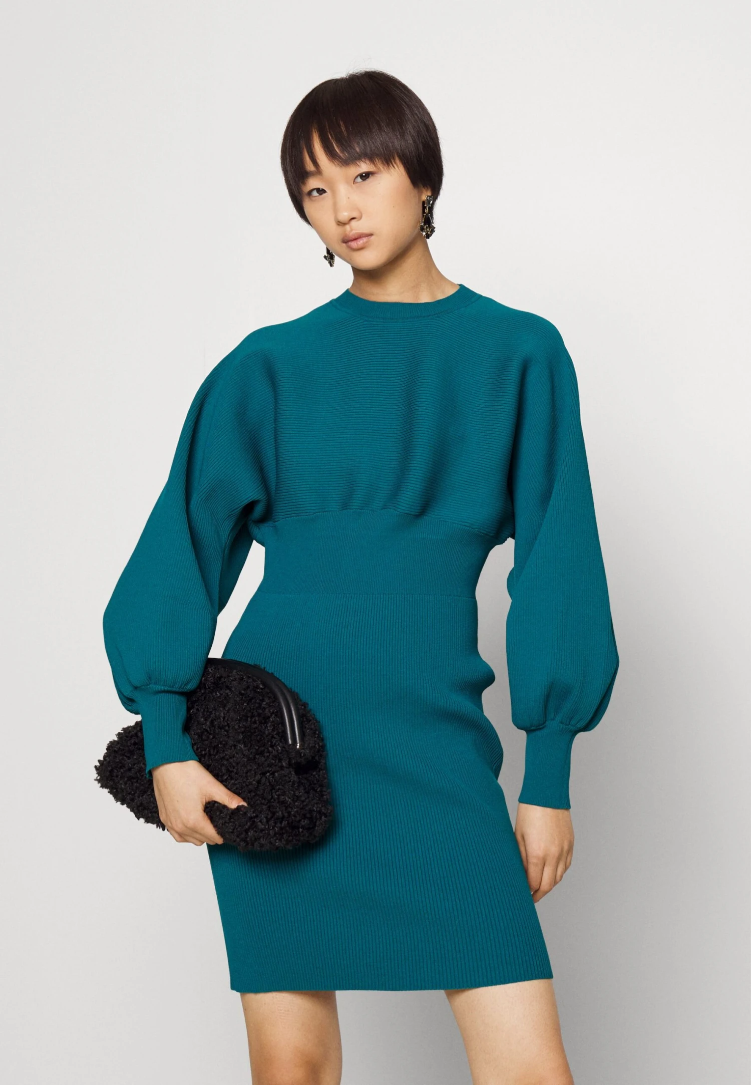 Yashally Knit Dress - Gebreide Jurk - Turquoise 6 Yashally Knit Dress - Gebreide Jurk - Turquoise - Afbeelding 4
