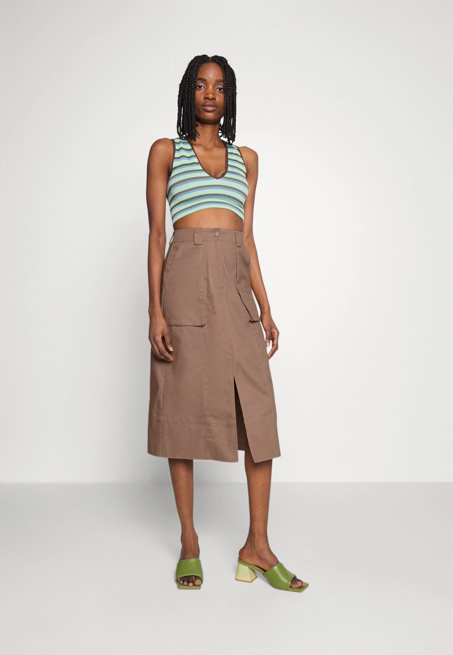 Yascargi Midi Skirt - A-Lijn Rok - Caribou 4 Yascargi Midi Skirt - A-Lijn Rok - Caribou - Afbeelding 2