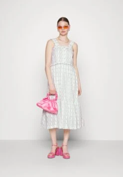 Yaspronto Midi Dress - Jurk - Star White/Blue -Yas d512a07cb66240bd9e18266af4a9b963