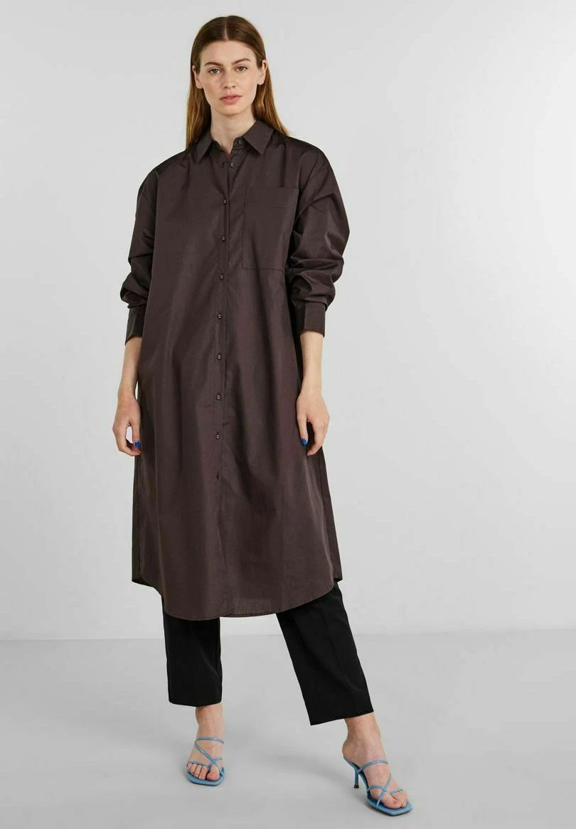 YAS Jubili - Blousejurk - Seal Brown 3 YAS Jubili - Blousejurk - Seal Brown