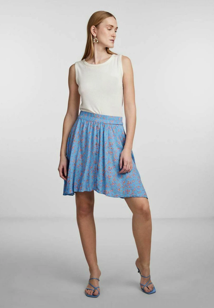 Yasmicca - A-Lijn Rok - Ethereal Blue 4 Yasmicca - A-Lijn Rok - Ethereal Blue - Afbeelding 2