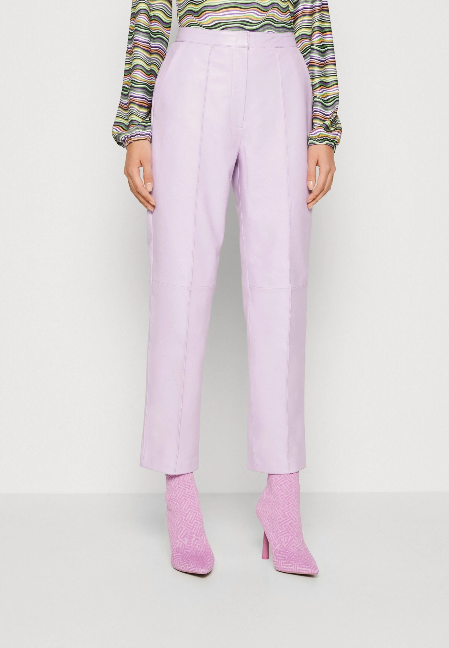 Yaslisava Ankle Pant - Leren Broek - Purple 2 Yaslisava Ankle Pant - Leren Broek - Purple