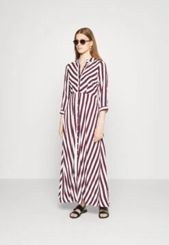 Yassavanna Long Shirt Dress - Maxi-Jurk - Winetasting/White 10 Yassavanna Long Shirt Dress - Maxi-Jurk - Winetasting/White -Yas de6cd89989304e9e81f9d57c9da01cc8
