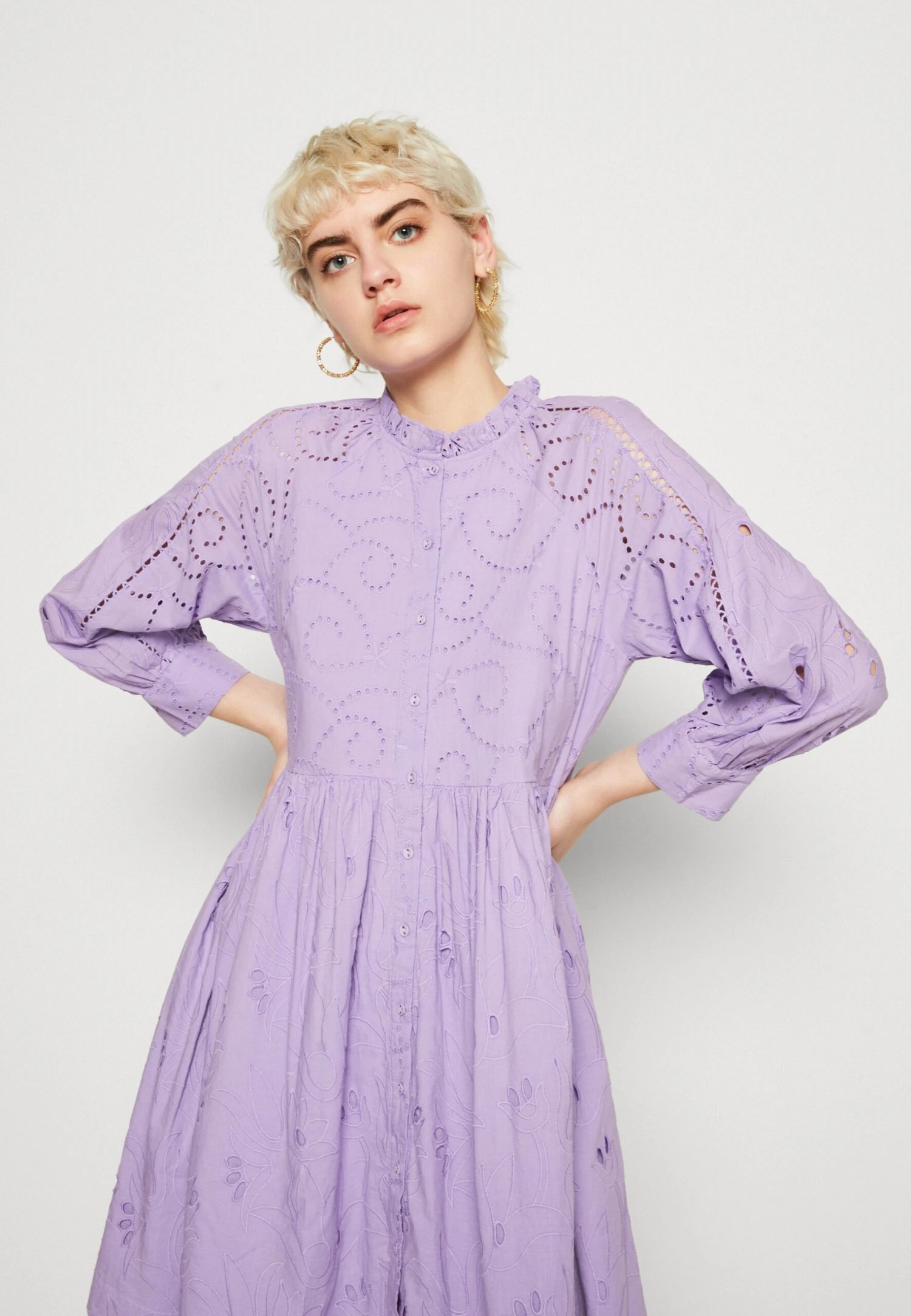 Yassianic 3/4 Shirt Dress - Blousejurk - Lilac 6 Yassianic 3/4 Shirt Dress - Blousejurk - Lilac - Afbeelding 4