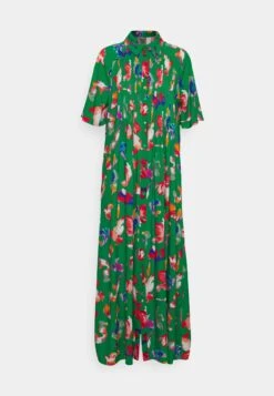 Yasbali Long Shirt Dress - Maxi-Jurk - Green -Yas e0ab5cca36be4b90835d809e345cc419