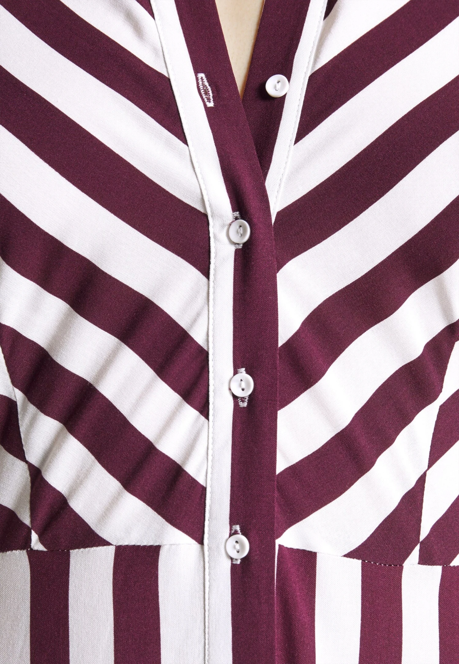 Yassavanna Long Shirt Dress - Maxi-Jurk - Winetasting/White 9 Yassavanna Long Shirt Dress - Maxi-Jurk - Winetasting/White - Afbeelding 7