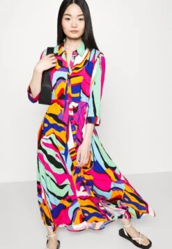 Yassavanna Long Shirt Dress- Maxi-Jurk - Fuchsia Purple -Yas e50d86c34f9c41859191e1daecdcd56d