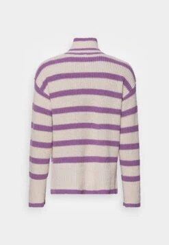Yasstripey High Neck- Trui - African Violet/Eggnog -Yas e569ec13660c41c499d844b0f5e07583