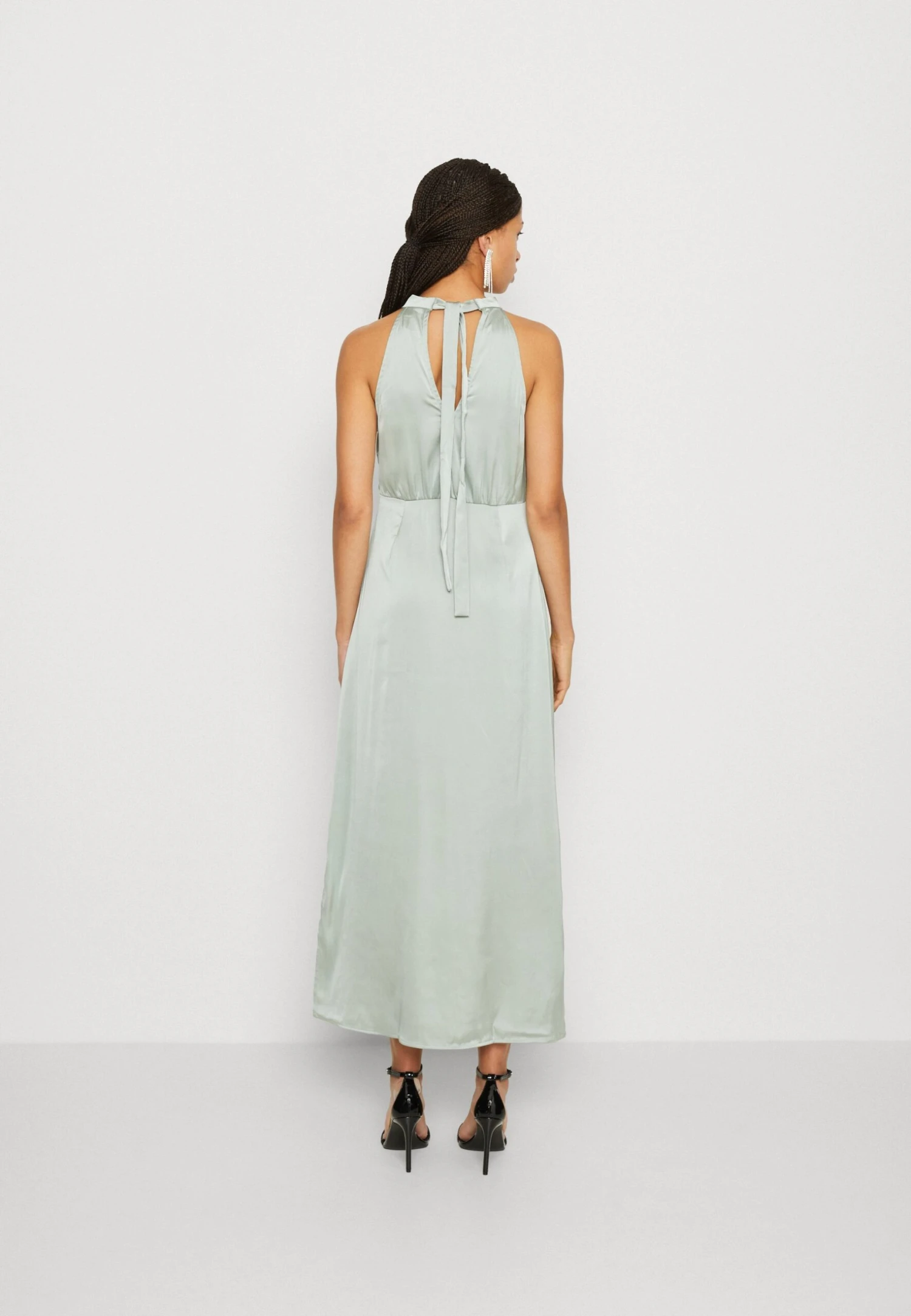 Yasfelina High Neck Ankle Dress - Galajurk - Green Milieu 5 Yasfelina High Neck Ankle Dress - Galajurk - Green Milieu - Afbeelding 3
