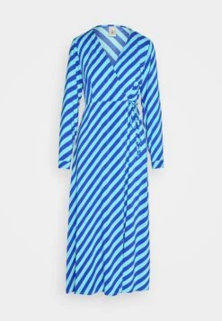 Yassavanna Long Wrap Dress - Jurk - Blue Stripe -Yas e8efbe1d5a314f0f88b8380a136e8930