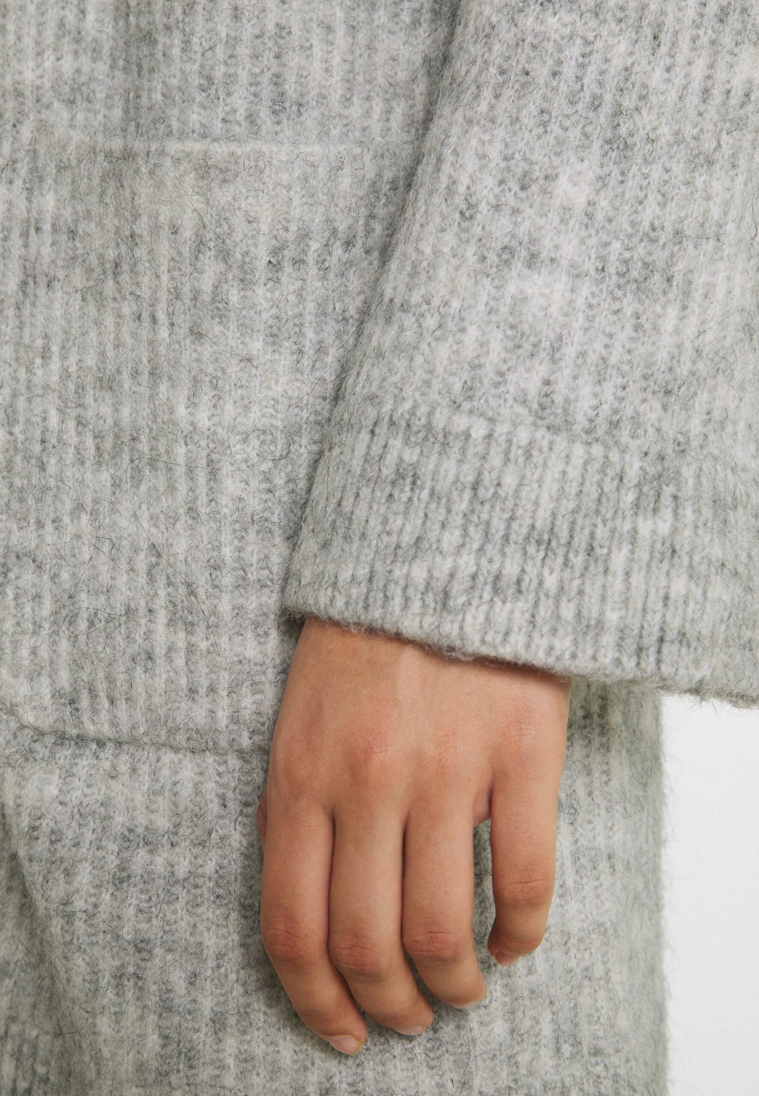 Yasalva Long Cardigan - Vest - Light Grey 7 Yasalva Long Cardigan - Vest - Light Grey - Afbeelding 5