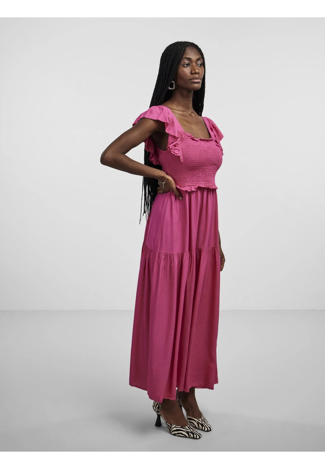 Yascitri Long Dress - Jurk - Fuchsia Purple 4 Yascitri Long Dress - Jurk - Fuchsia Purple - Afbeelding 2