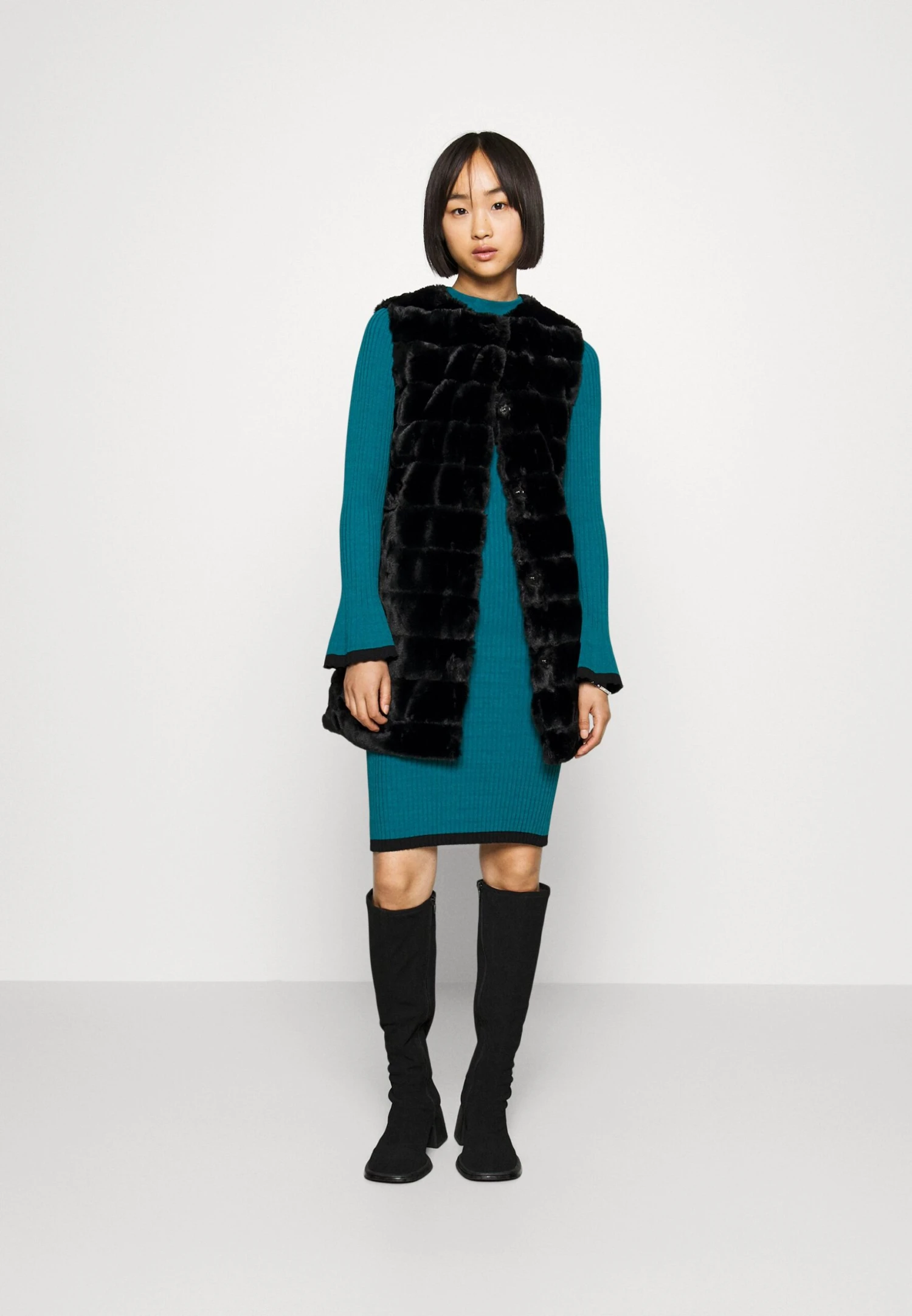 Yastrista - Gebreide Jurk - Turquoise 4 Yastrista - Gebreide Jurk - Turquoise - Afbeelding 2