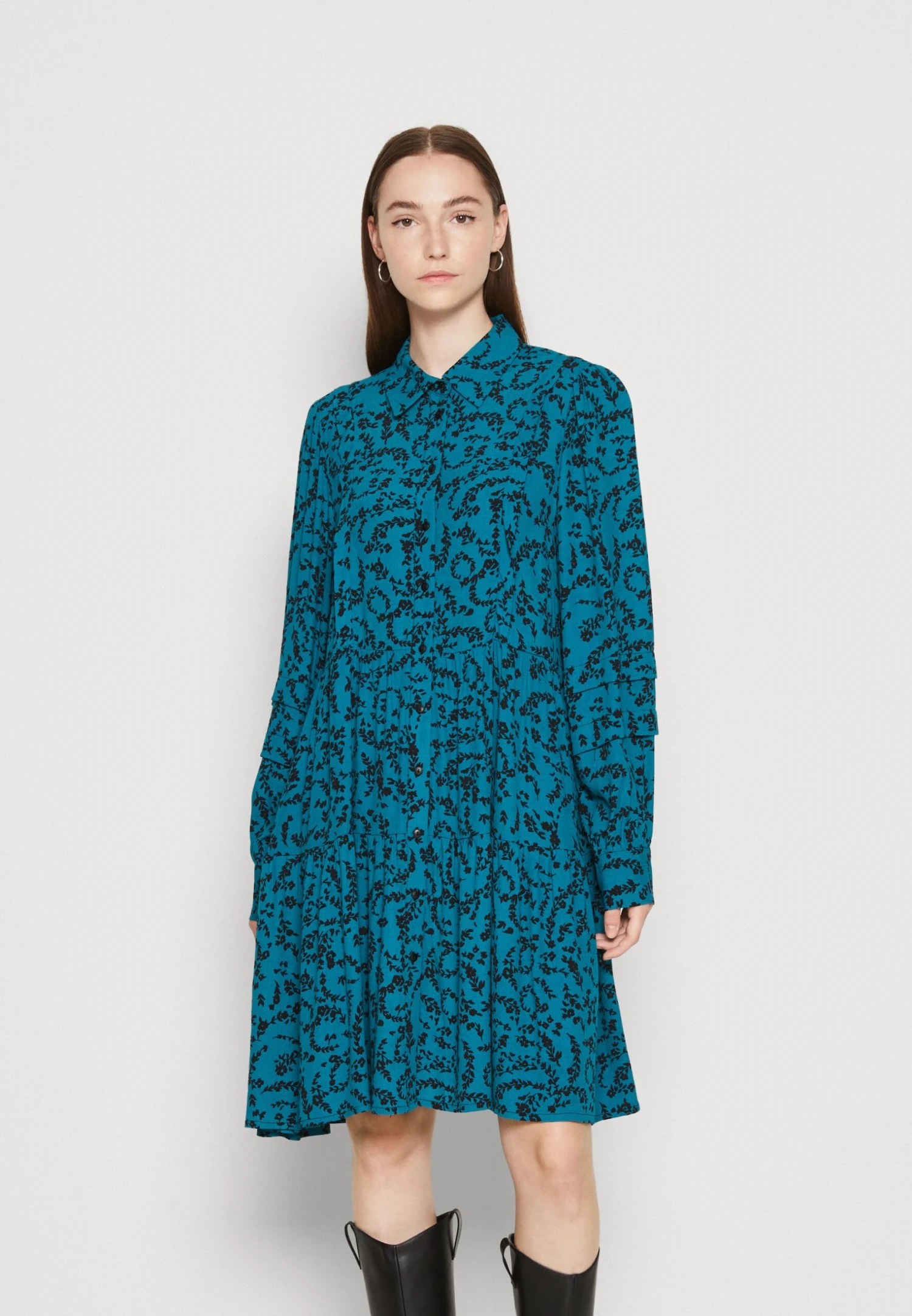 Yasminua Shirt Dress - Blousejurk - Deep Lake/Minua 3 Yasminua Shirt Dress - Blousejurk - Deep Lake/Minua