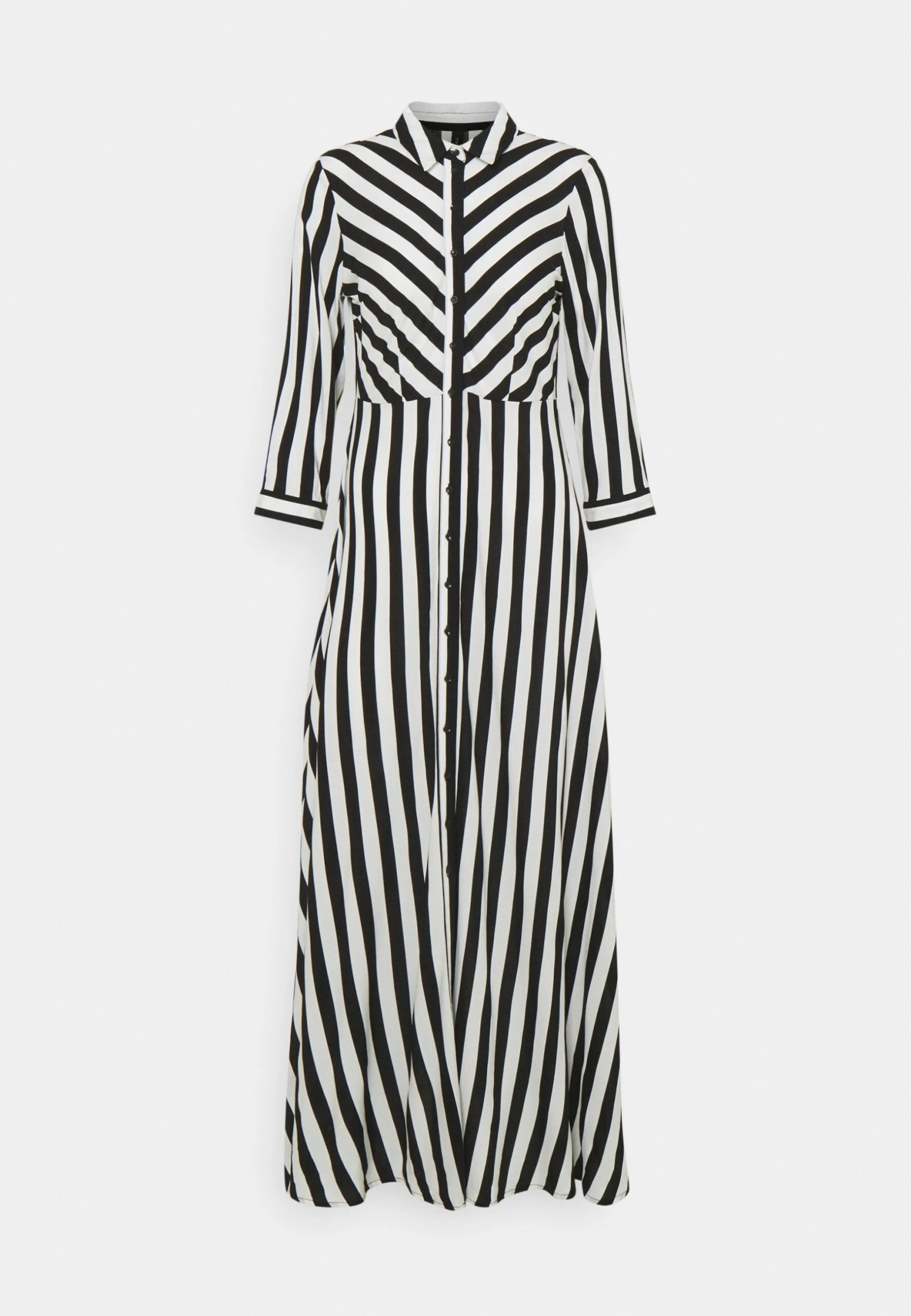 Yassavanna Long Shirt Dress - Maxi-Jurk - Black/ White Stripes 8 Yassavanna Long Shirt Dress - Maxi-Jurk - Black/ White Stripes - Afbeelding 6