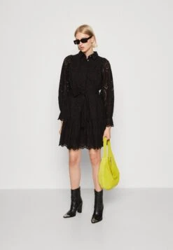 Yasholi Belt Dress- Blousejurk - Black -Yas f2e1deacb03a40bbbf22207a887e312a
