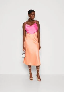 Yasdotteablock Midi Dress - Cocktailjurk - Fresh Salmon/Carmine Rose -Yas f3c9e4af9665467eae080b1b75a21494