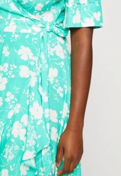 YAS Hawaii Midi Wrap Dress - Jurk - Star White -Yas f4af75fe6cb74f11a5d0a3b0ec6ff5de